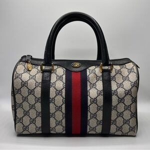🚫SOLD🚫Authentic Vintage Gucci - GG Supreme Boston Satchel Bag Blue